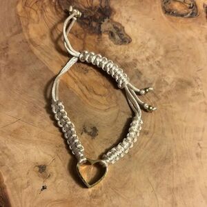 Juicy Couture Gold and Cream Heart Bracelet